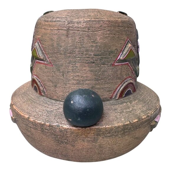 Vintage Southwestern Decorative Clay Vessel Incense Burner Art Pottery Tiki Bar - Picture 2 of 7